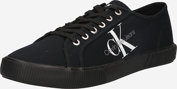 Sneaker low de la Calvin Klein Jeans pe negru: față
