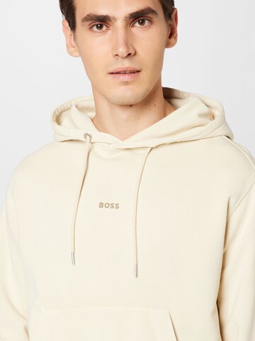 BOSS Orange Sweatshirt 'Wefadehoody' in Beige