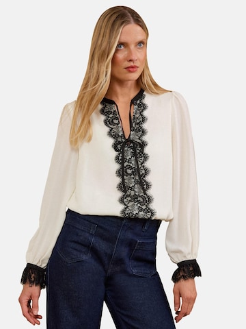 Camicia da donna di love & roses in beige: frontale