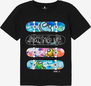 NAME IT Shirt 'Among Us' in Black: front