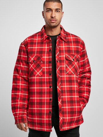 Urban Classics Regular fit Between-Season Jacket in Red: front