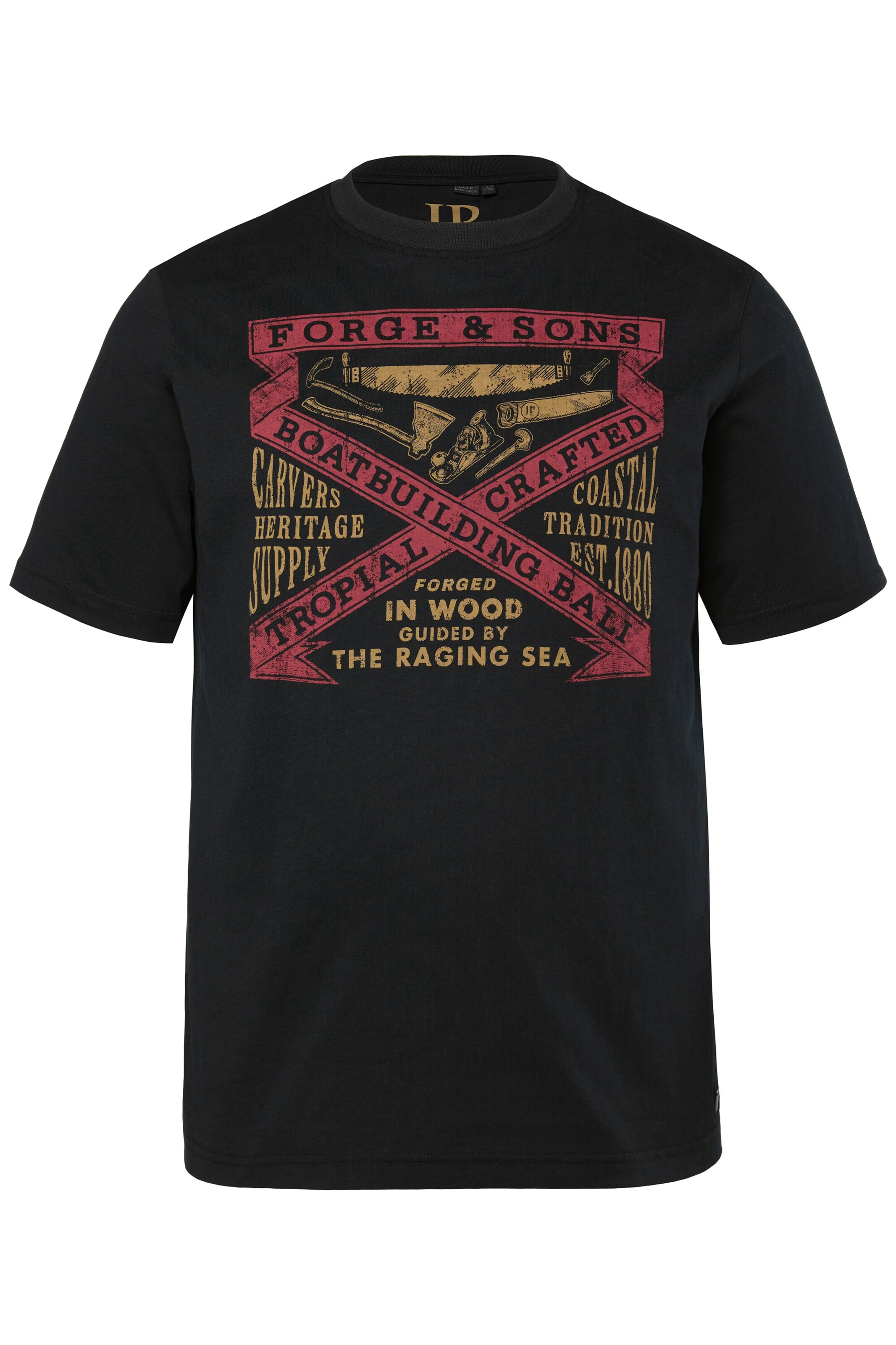 JP1880 Shirt in Zwart: voorkant