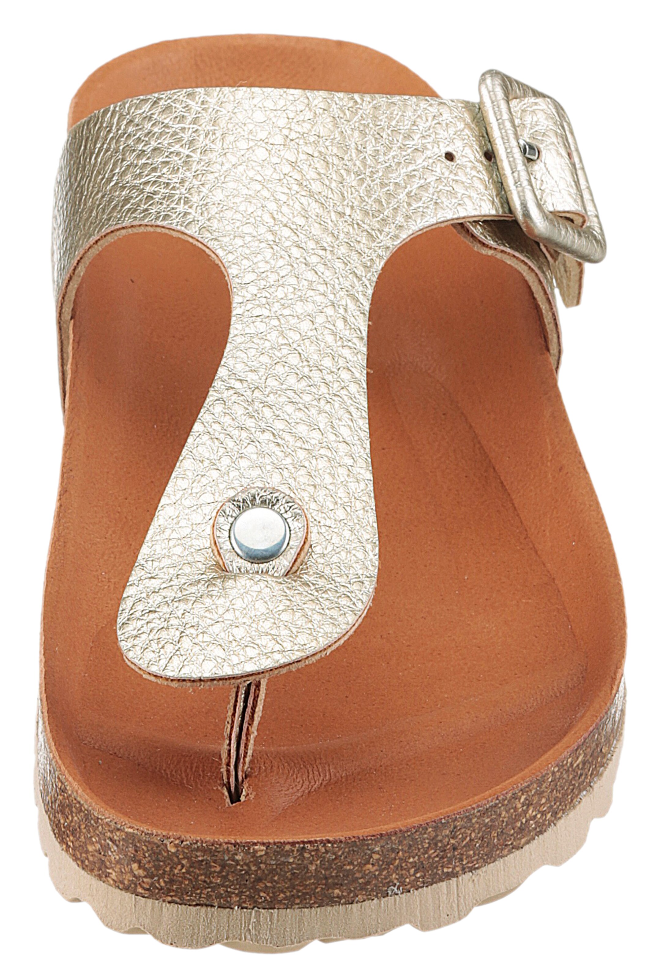 VERBENAS T-Bar Sandals in Gold