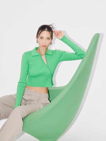 LeGer by Lena Gercke - Casaco de malha 'Lamya' em verde: frente