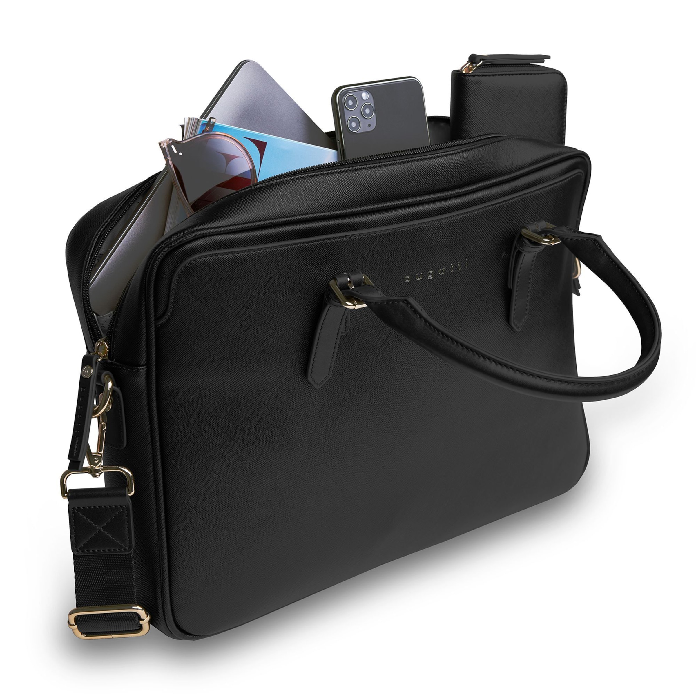 Porte-documents 'Ella ' bugatti en noir