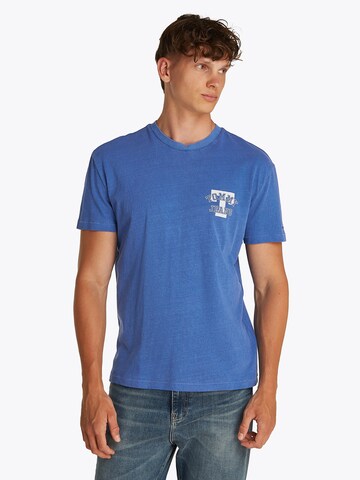 T-Shirt Tommy Jeans en bleu : devant