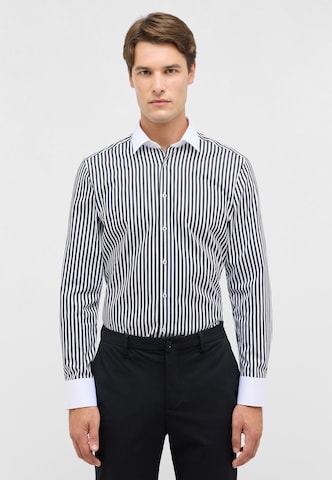 ETERNA Slim fit Zakelijk overhemd in Zwart: voorkant