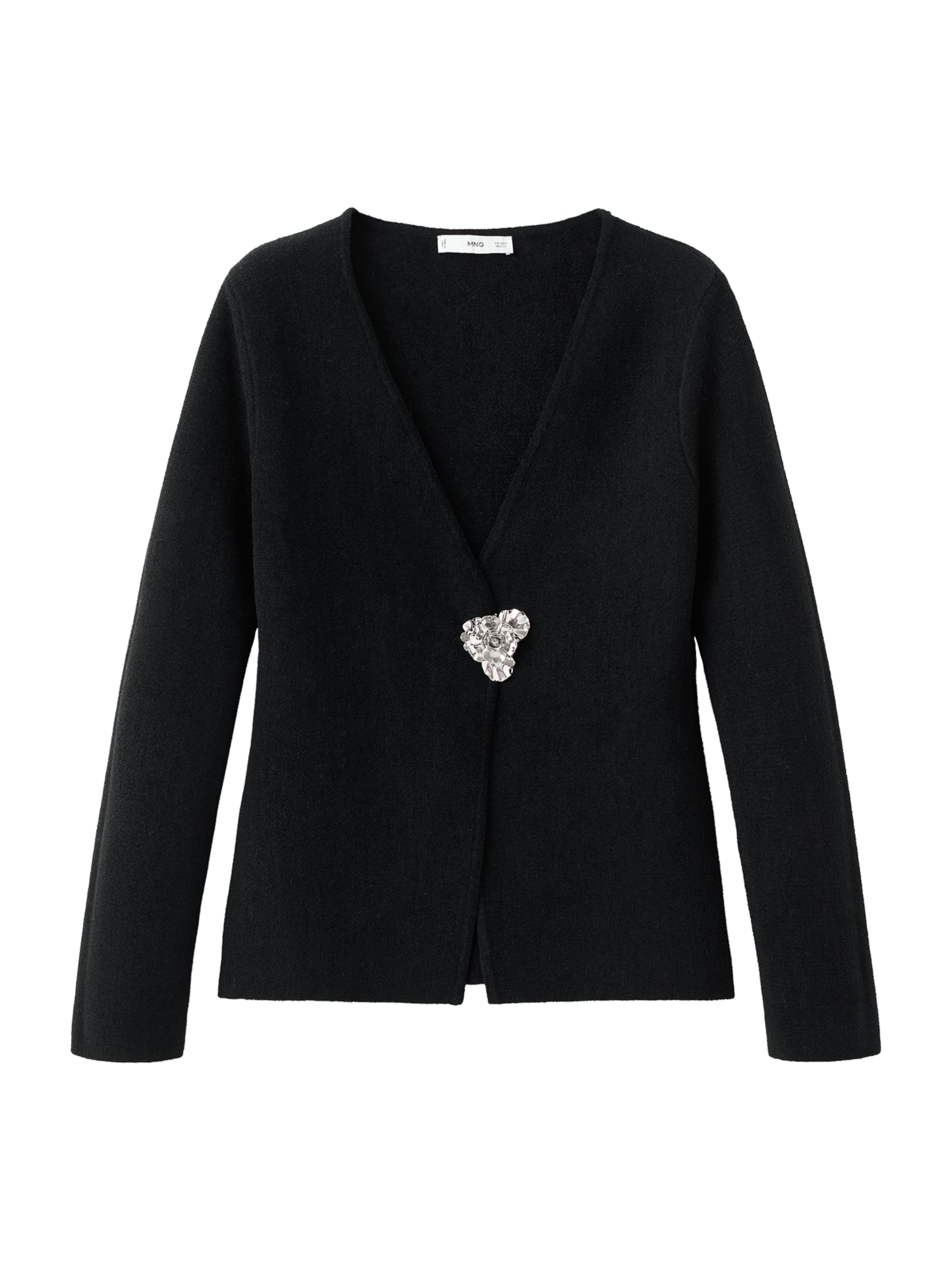 MANGO Strickjacke 'Tapies' in Schwarz: Vorderseite