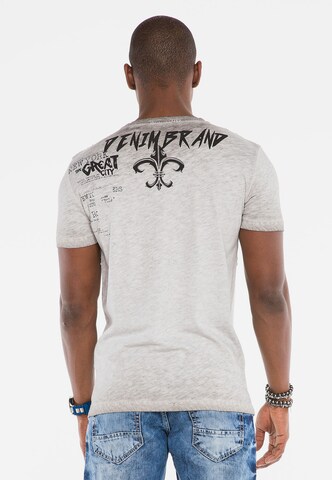 CIPO & BAXX Shirt 'Emblem' in Grey