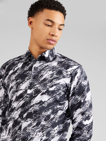 Coupe regular Chemise 'Ermo' HUGO en noir