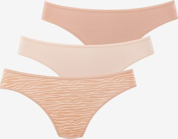LASCANA String in Beige: voorkant