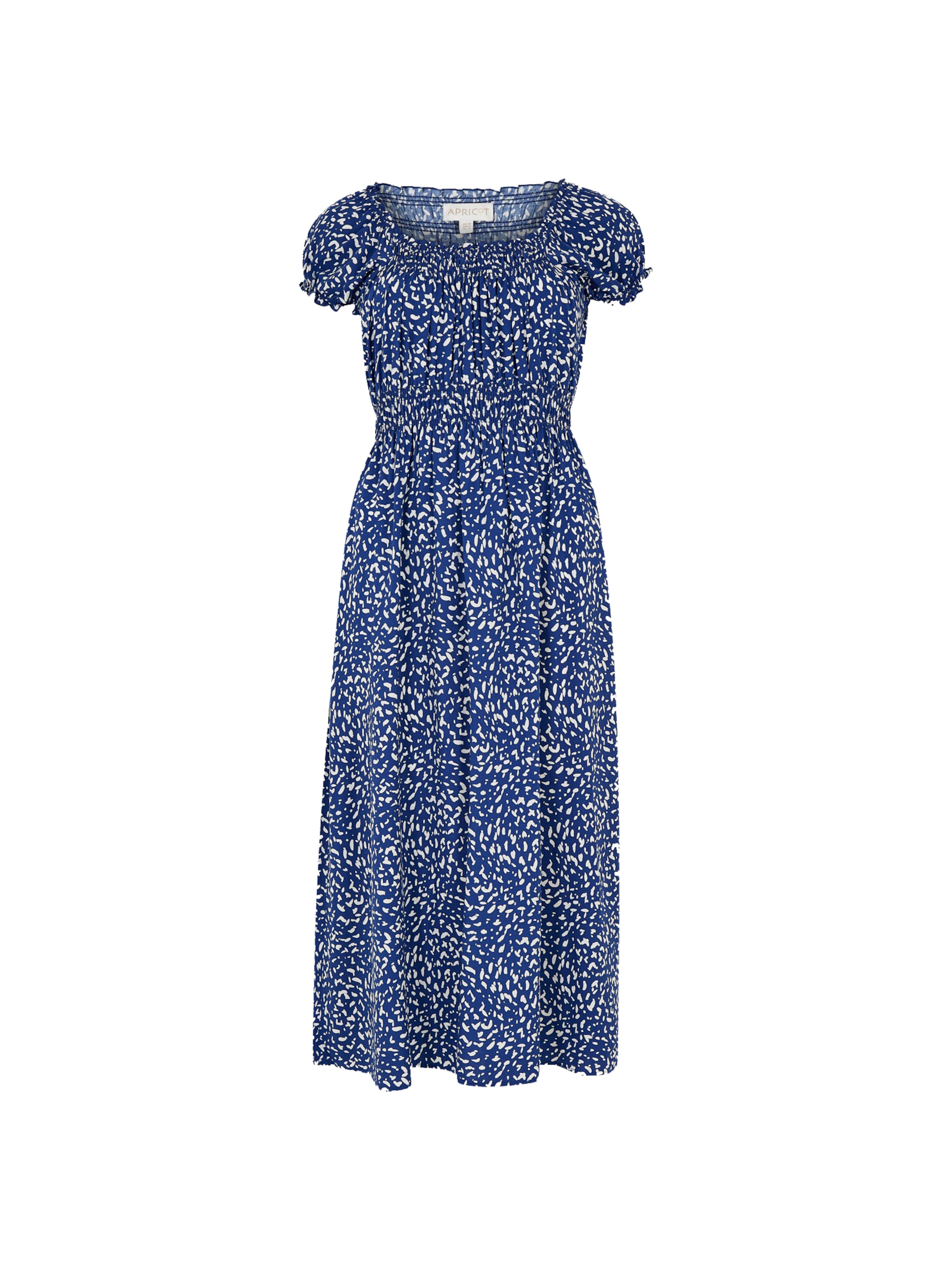 Apricot Kleid in Blau: Vorderseite