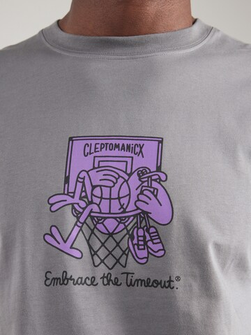 Cleptomanicx T-Shirt 'Embrace Basket' in Grau