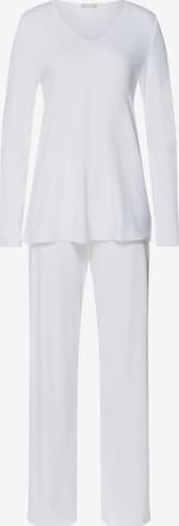 Hanro Pyjama 'Cotton Silk' in Wit: voorkant