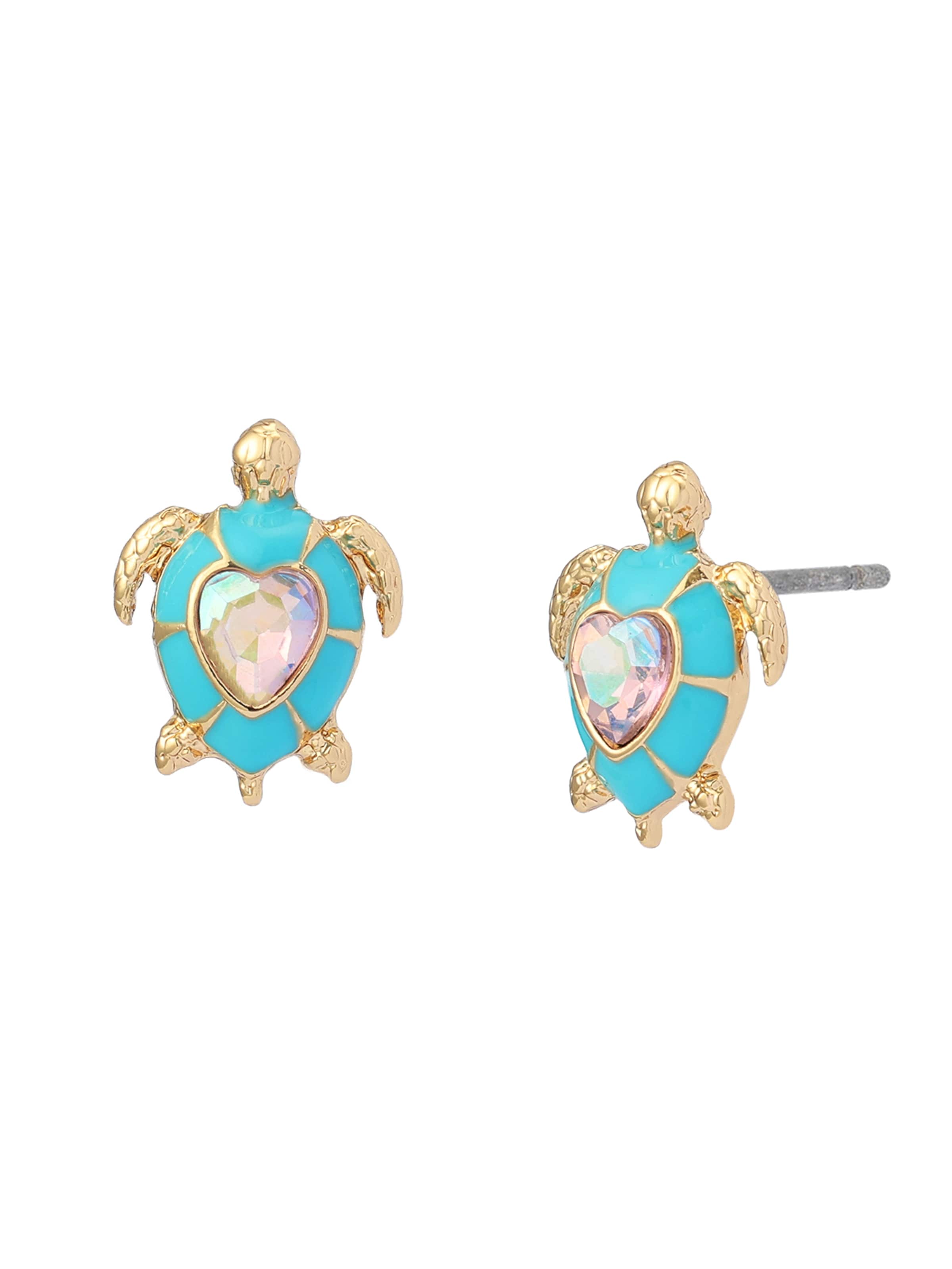 Betsey Johnson Σκουλαρίκια 'Cowabunga-Schildkröten' σε μπλε: μπροστά
