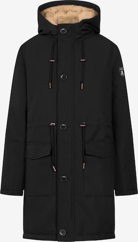 Derbe Winter Parka 'Festholm' in Black: front
