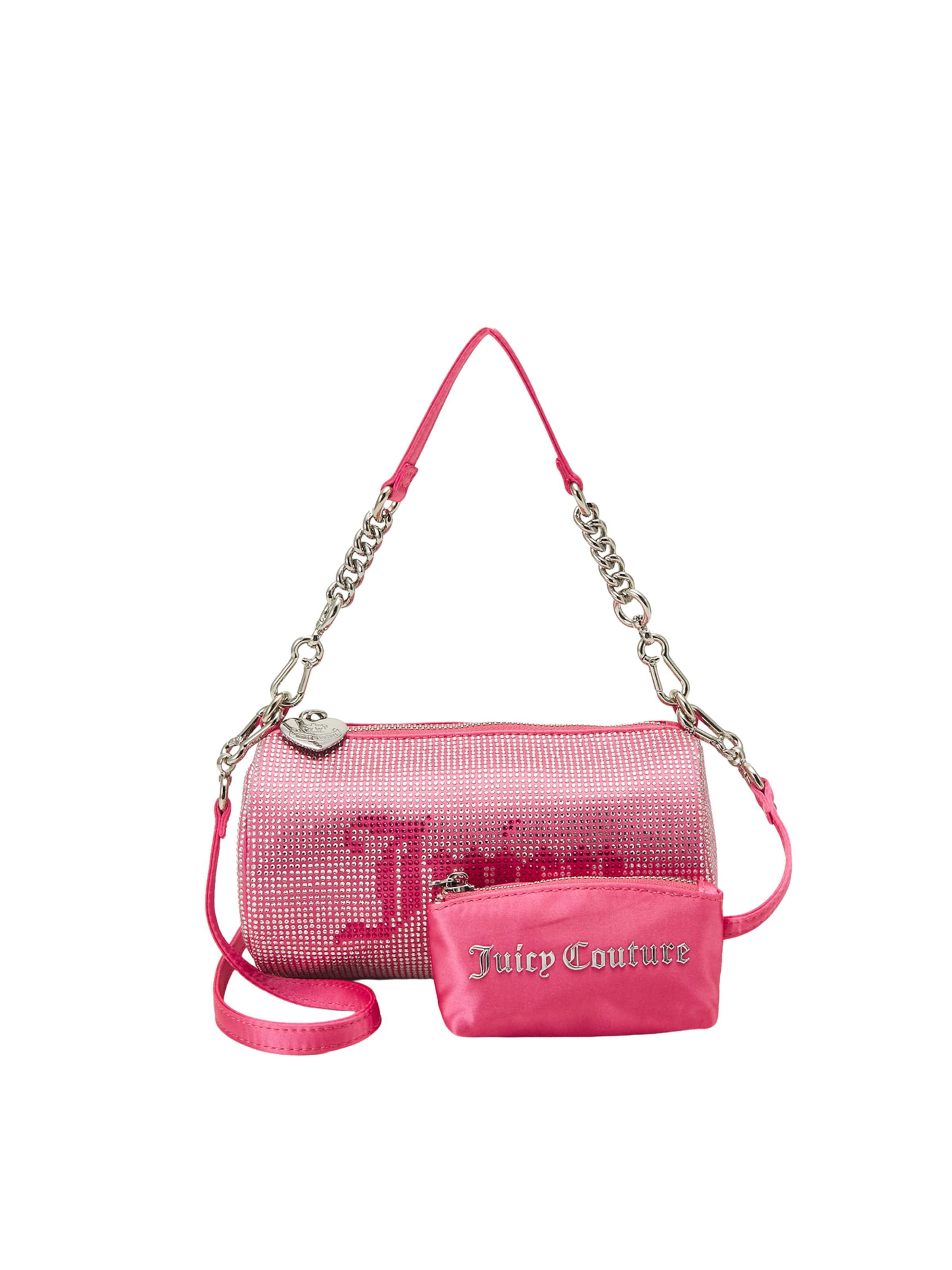 Juicy Couture Чанта за през рамо в розово: отпред