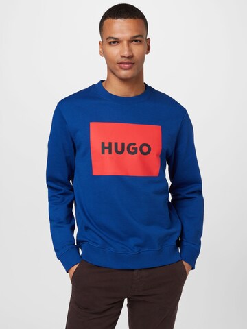 HUGO Sweatshirt 'Duragol' in Blauw: voorkant