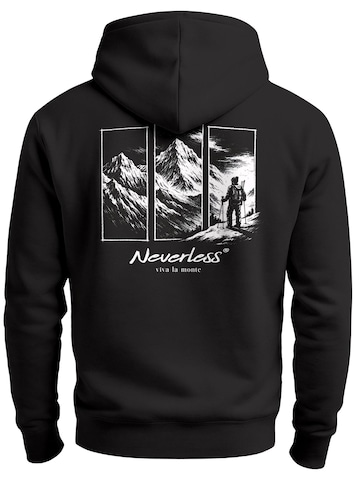 Neverless Sweatshirt 'viva la monte'‌ in Schwarz