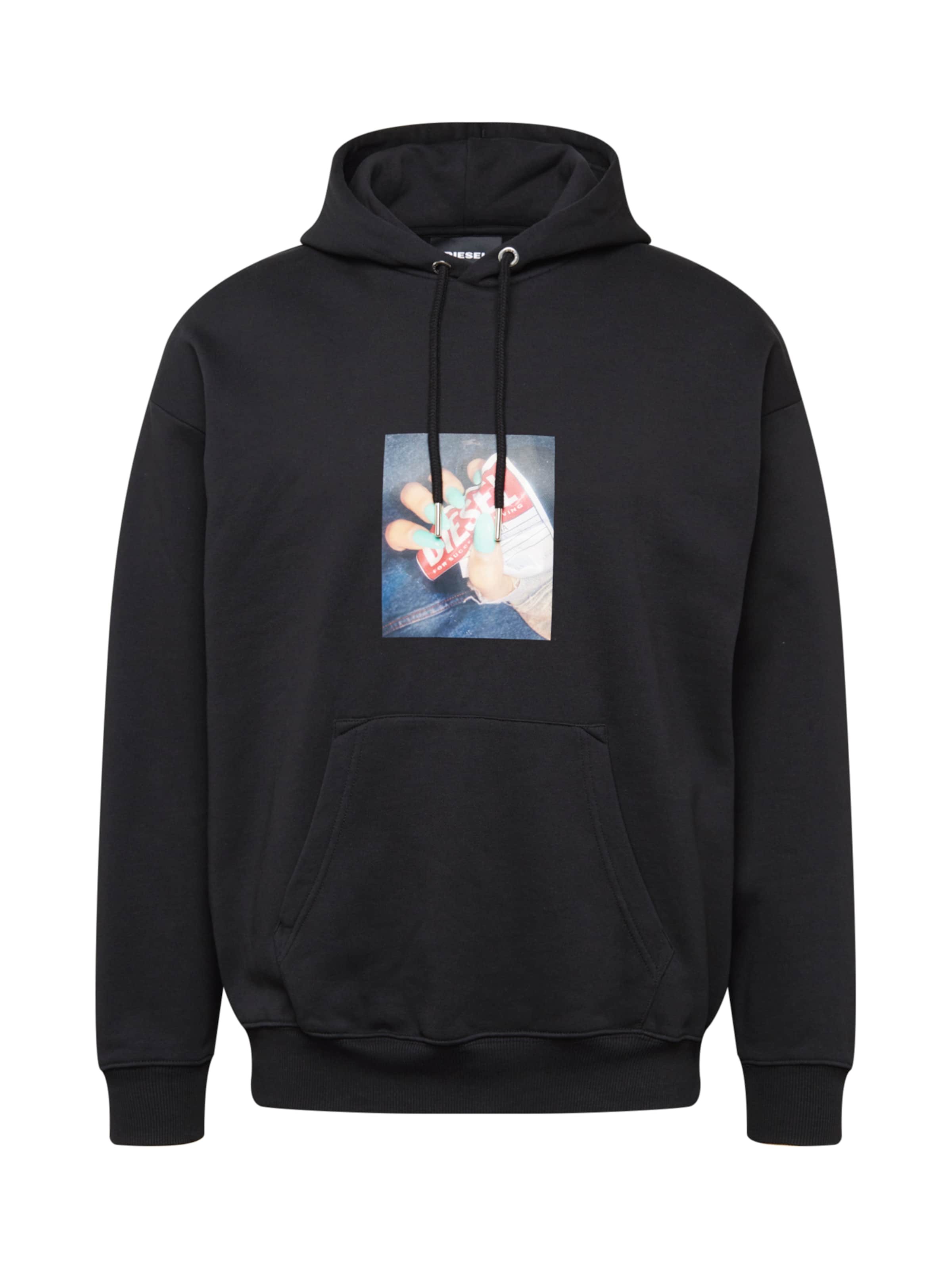 DIESEL - Sudadera 'S-UMMER' en negro: frente