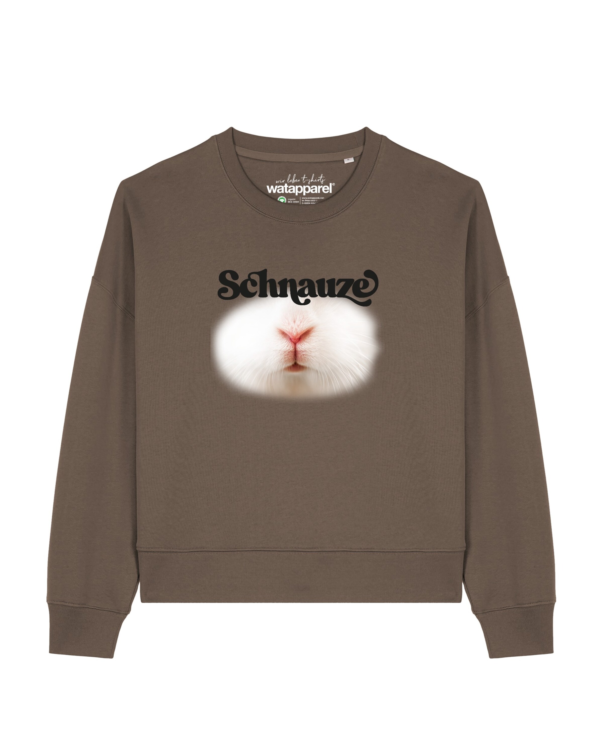 Watapparel Sweatshirt 'Schnauze' in Brown: front
