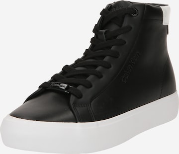 Calvin Klein - Zapatillas deportivas altas en negro: frente