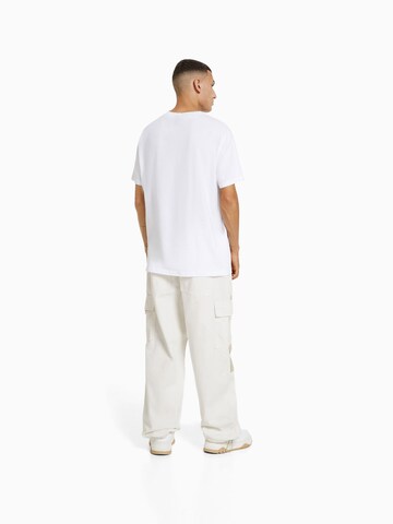 Bershka Loosefit Hose in Beige