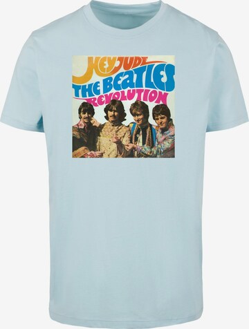 Merchcode Shirt 'Beatles - Album Hey Jude' in Blauw: voorkant
