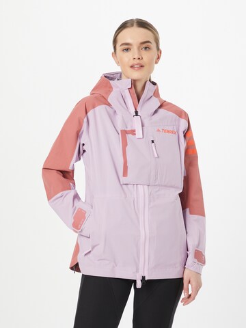 ADIDAS TERREX Outdoorjacke 'Xploric' in Lila: predná strana