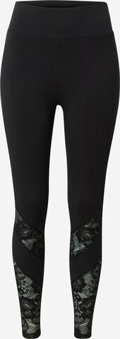 Urban Classics Skinny Leggings in Black: front