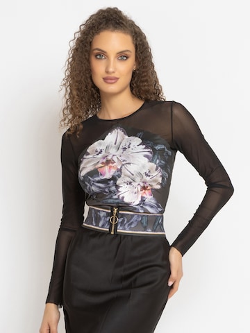 JIORO Shirt 'ORCHID ICE'‌ in Schwarz