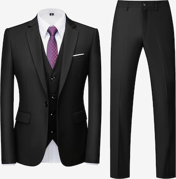 Youthup Slim fit Suit in Black: front
