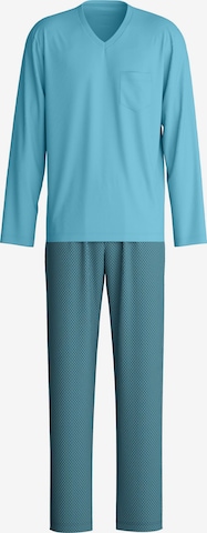 CALIDA Long Pajamas 'Relax Streamline' in Blue: front
