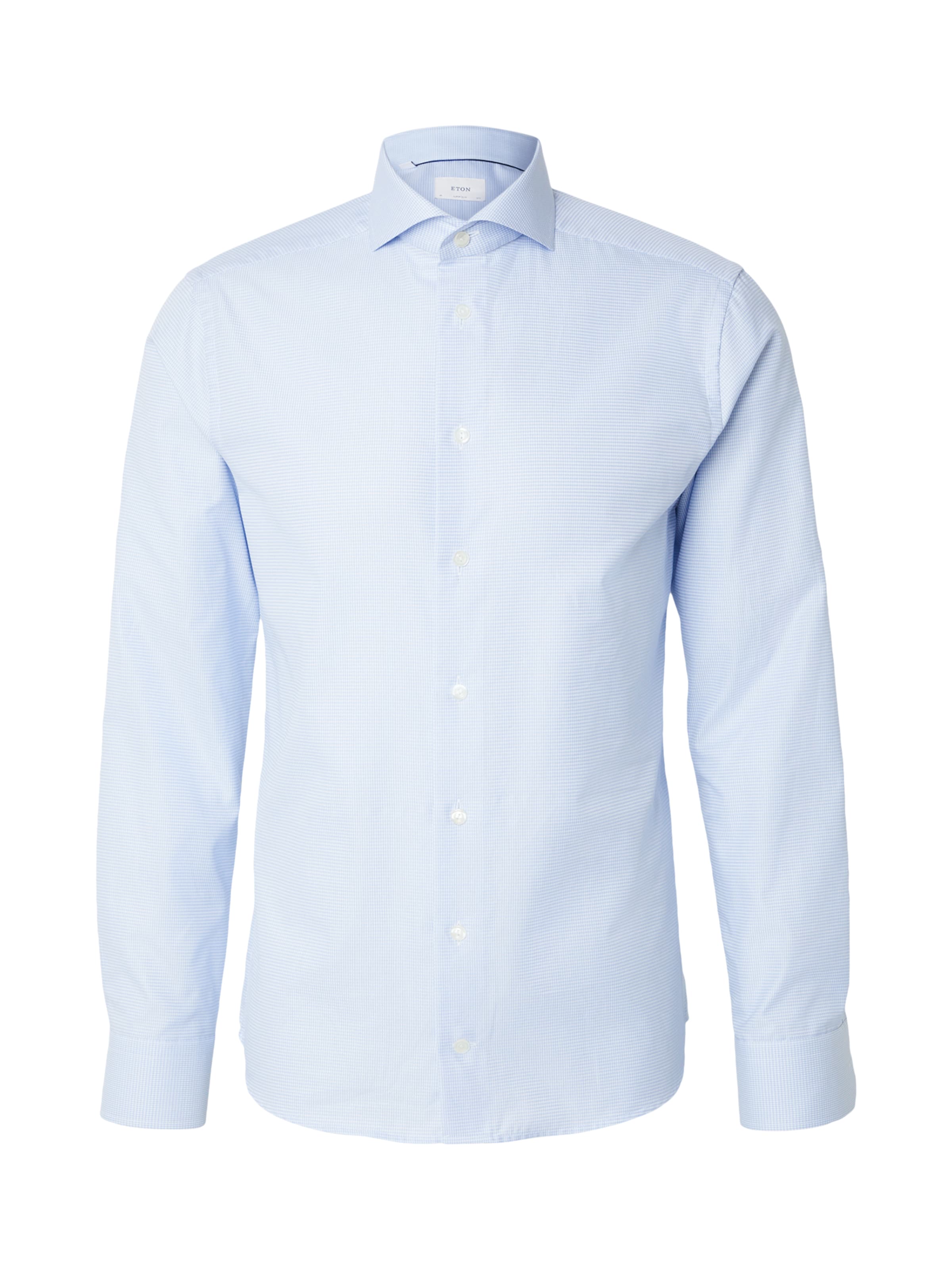 Super Slim Fit Camicia business 'Houndstooth' di ETON in blu: frontale