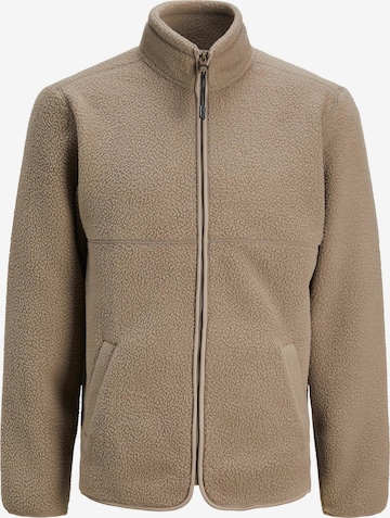 JACK & JONES Fleecejacke in Braun: predná strana