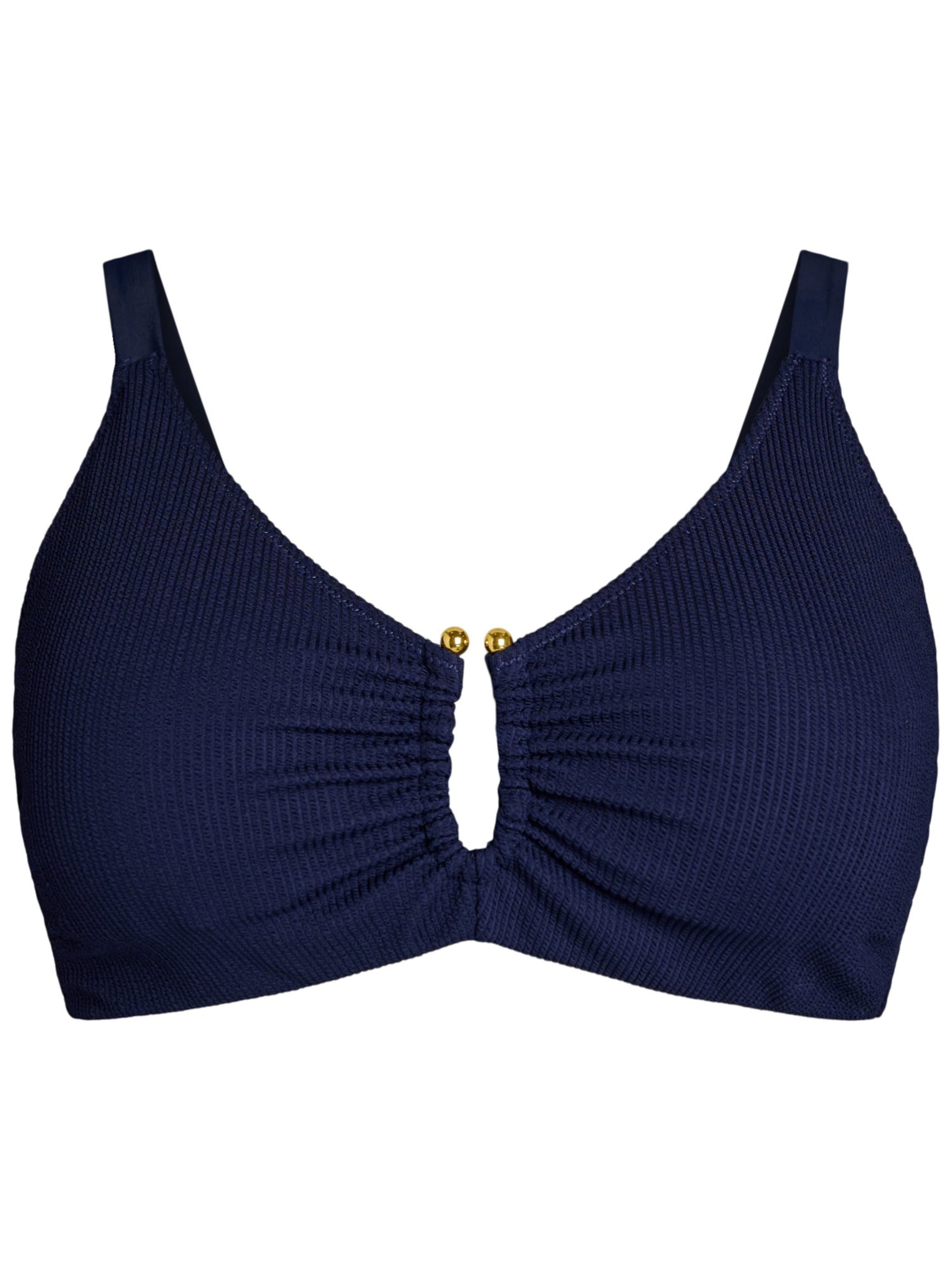 Swim by Zizzi Bikinitop 'Slino' in Blauw: voorkant