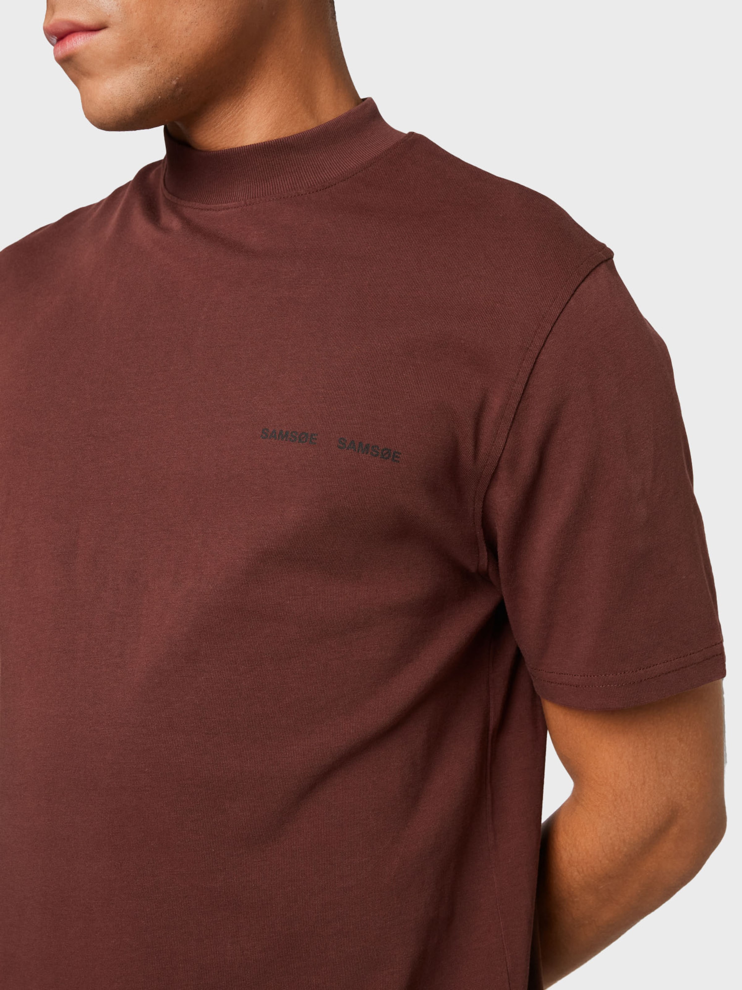 Männer Shirts Samsoe Samsoe Shirt 'Norsbro' in Kastanienbraun - YK08263