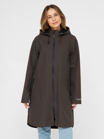 Manteau fonctionnel 'RAIN128' ILSE JACOBSEN en marron : devant