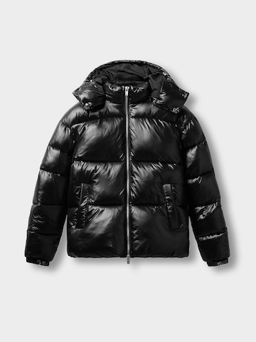 Burocs Winter Jacket 'Hooded Puffer' in Black: front