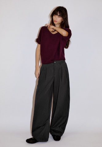 Pull-over Bershka en rouge