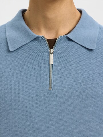 Pull-over 'SLHTELLER' SELECTED en bleu