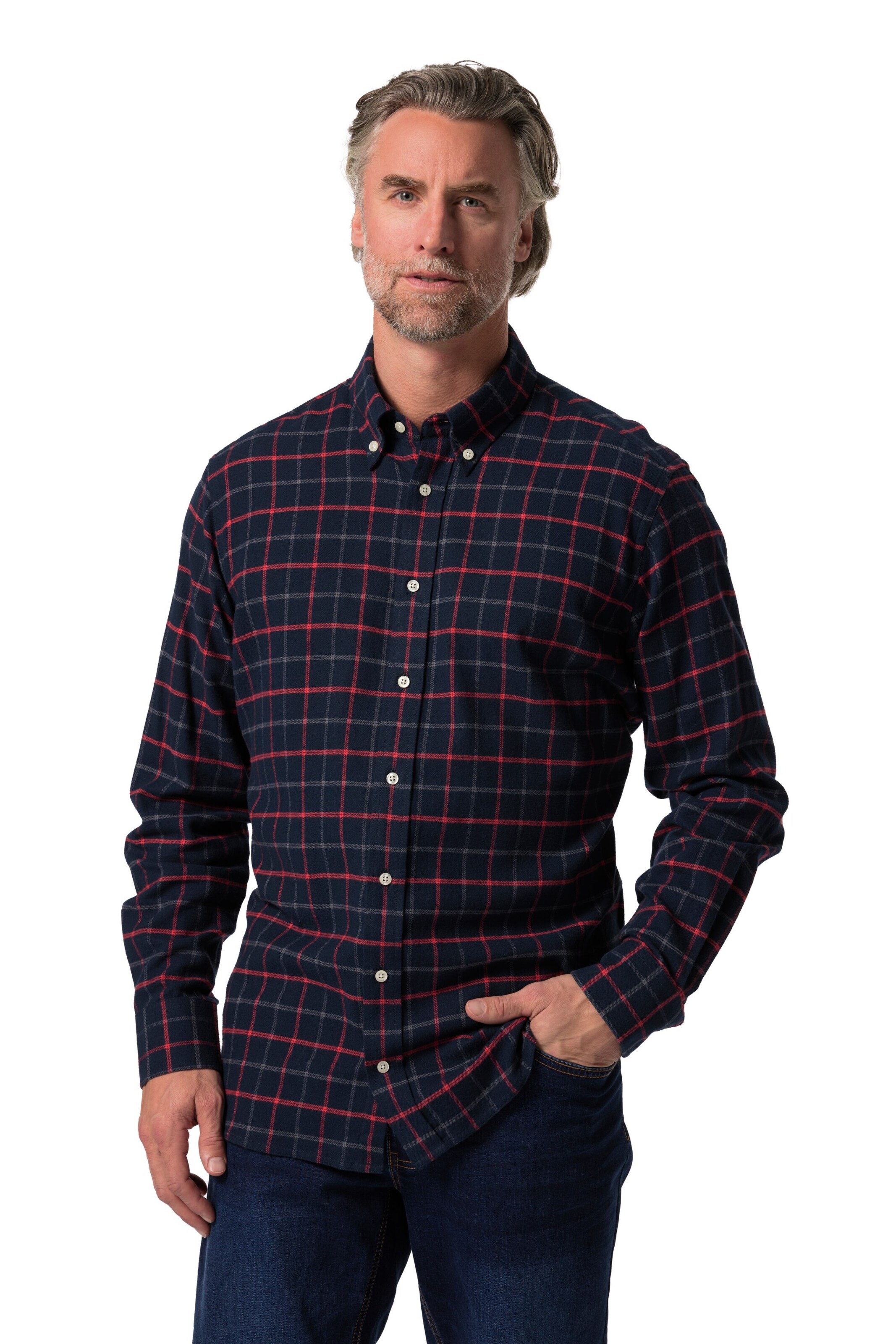 Boston Park Comfort fit Button Up Shirt in Blue: front
