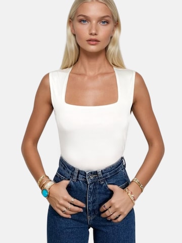 Trend Alaçatı Stili - Body camiseta en blanco