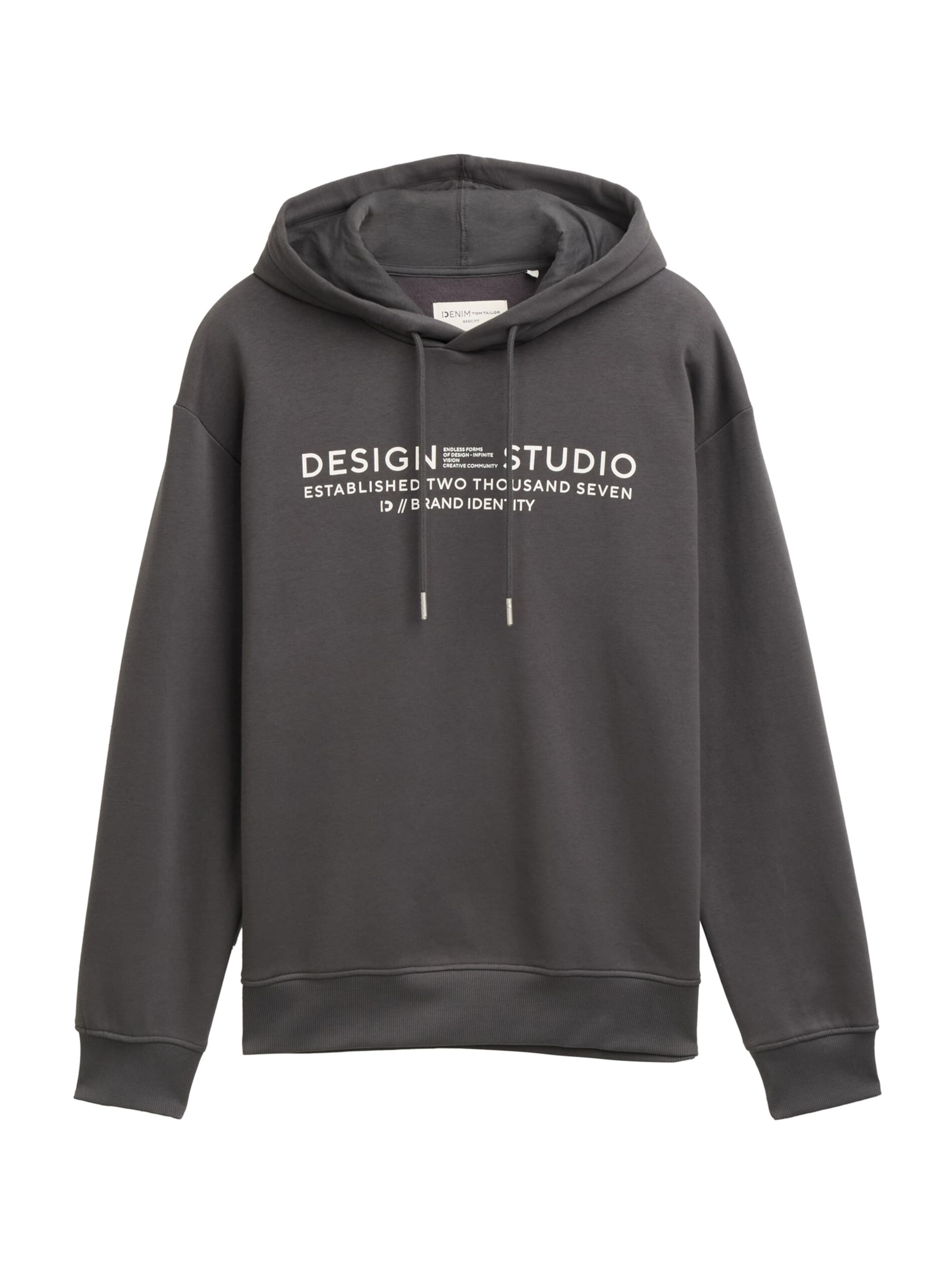 TOM TAILOR DENIM Sweatshirt in Grey: front