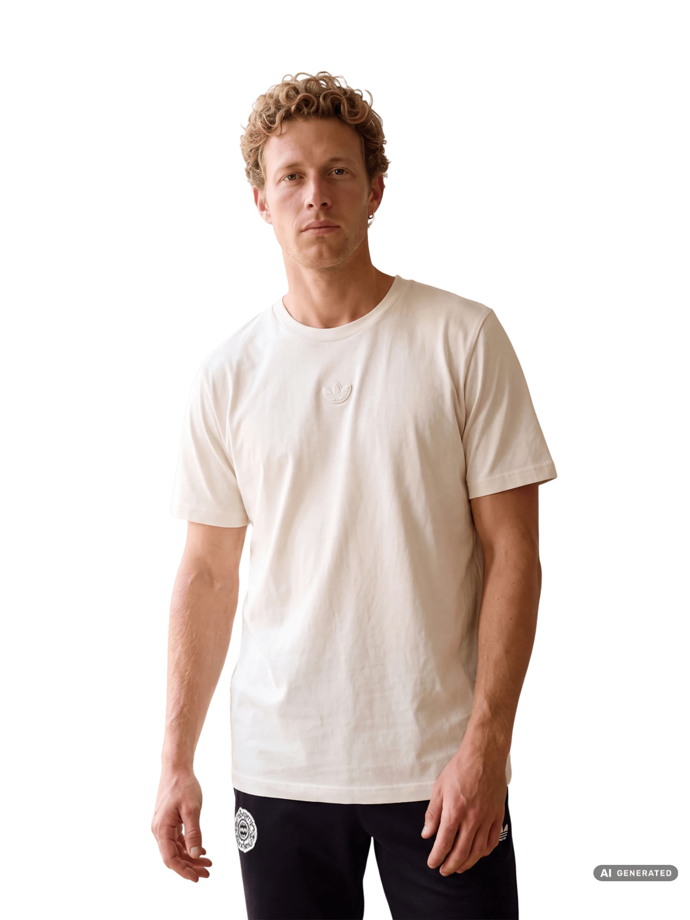 T-Shirt ADIDAS ORIGINALS en blanc : devant