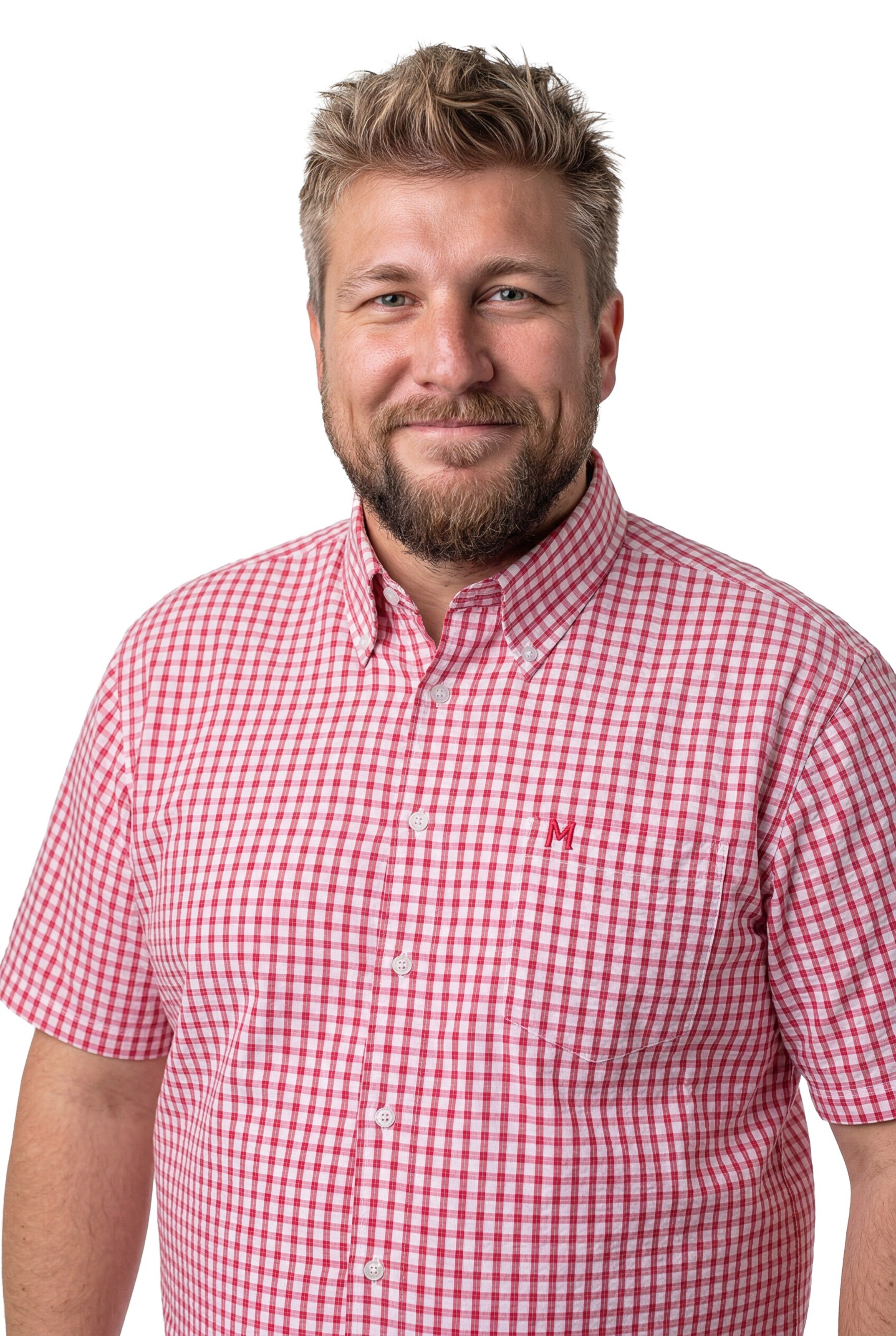 Men Plus Regular fit Overhemd in Rood