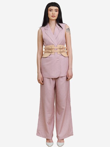 Haute Cuir - Cinturón 'Peplum Maia Corset Belt' en beige