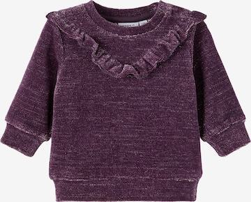 NAME IT Sweatshirt 'Romane' in Lila: voorkant