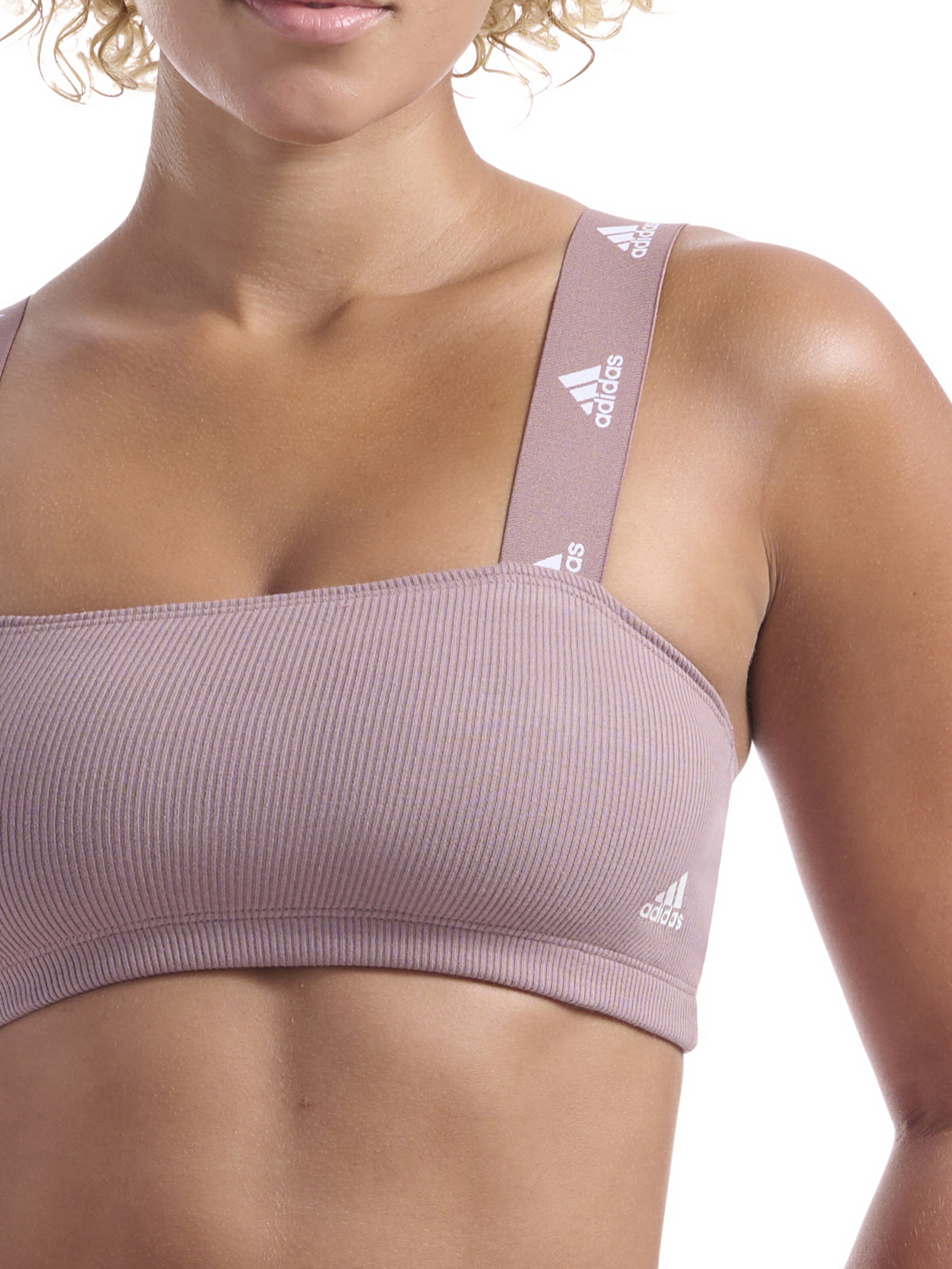 ADIDAS ORIGINALS Bralette Bra ' Real Cool Cotton ' in Brown