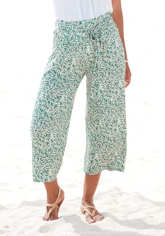 BEACH TIME Wide leg Pants 'Beach Time' in Green: front